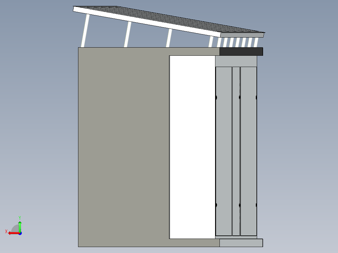 智能快递柜后视图