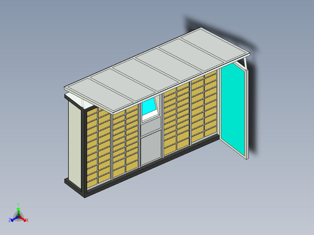 智能快递柜正等轴测图