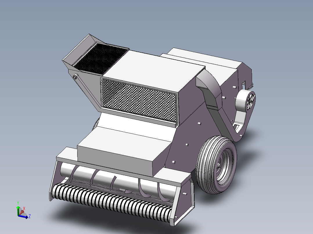 花生收获机设计【三维模型+8张CAD图纸+说明书】
