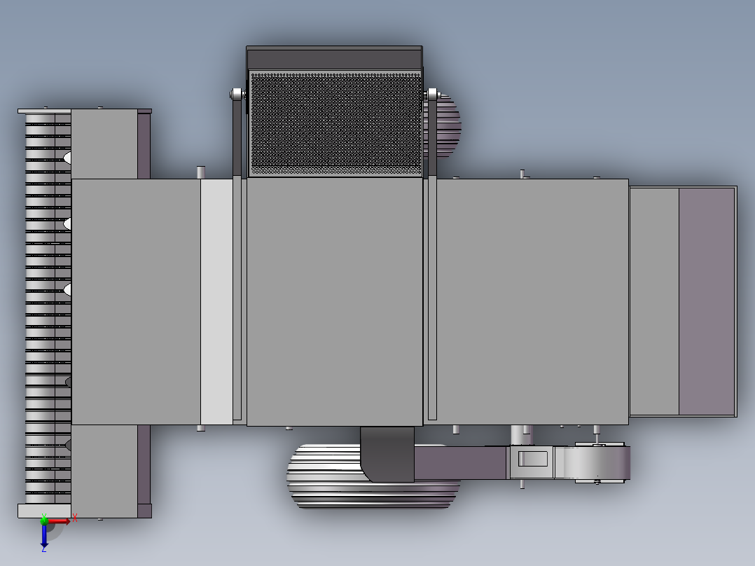 花生收获机设计【三维模型+8张CAD图纸+说明书】俯视图