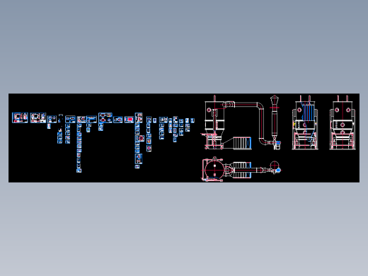 FL120型沸腾干燥制粒机CAD图纸