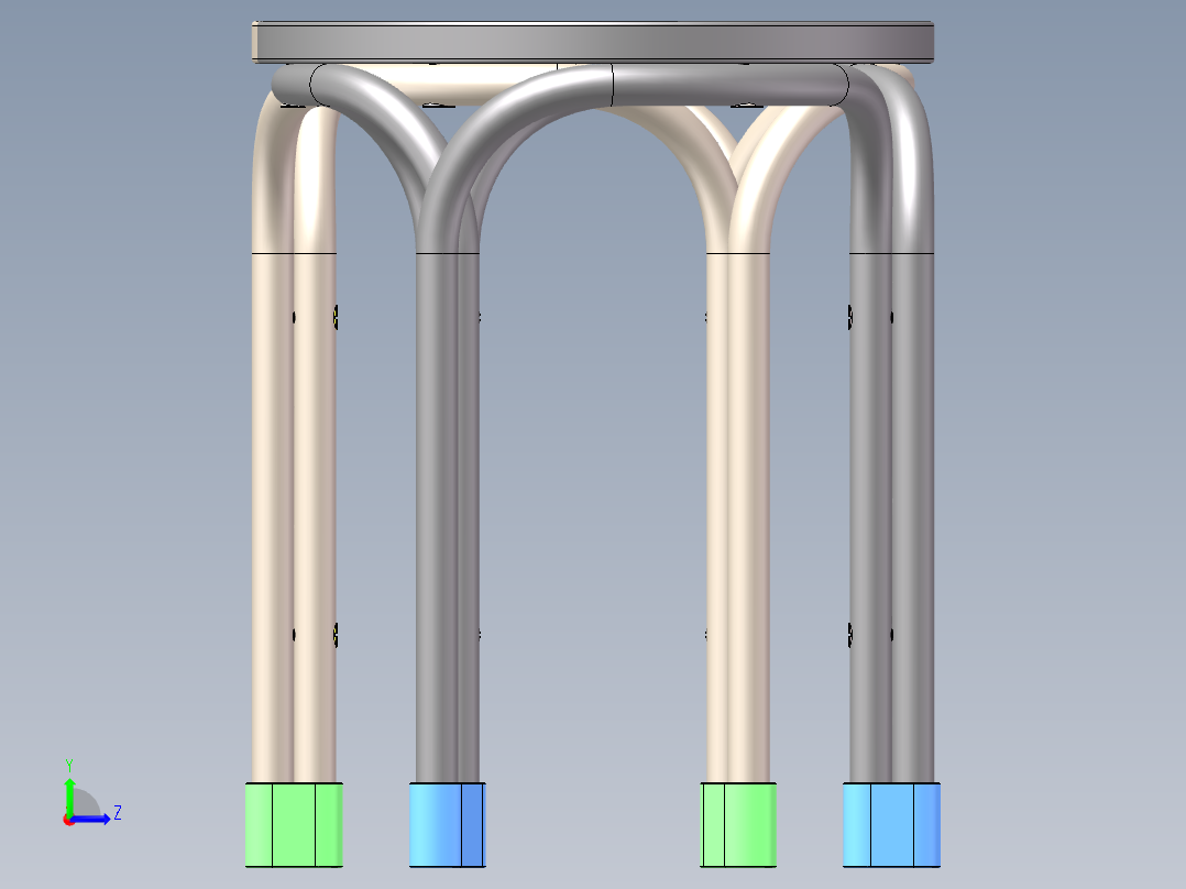交叉腿设计左视图