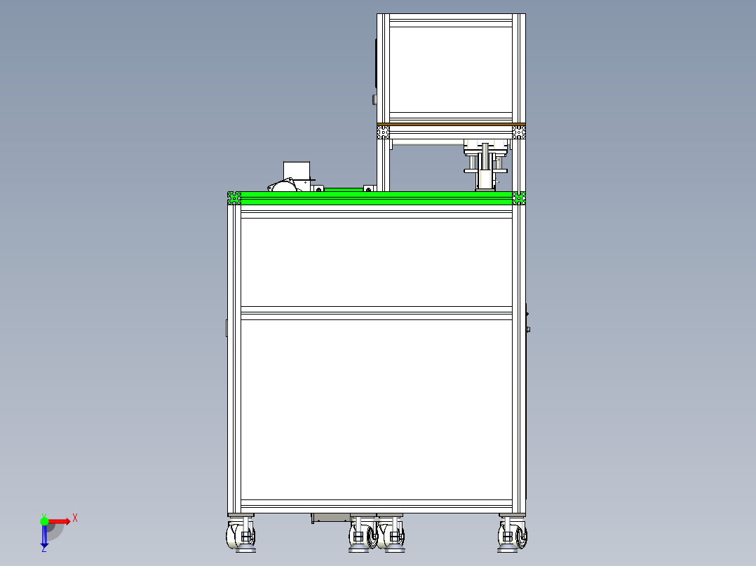 手机充电器插头自动测试生产线俯视图