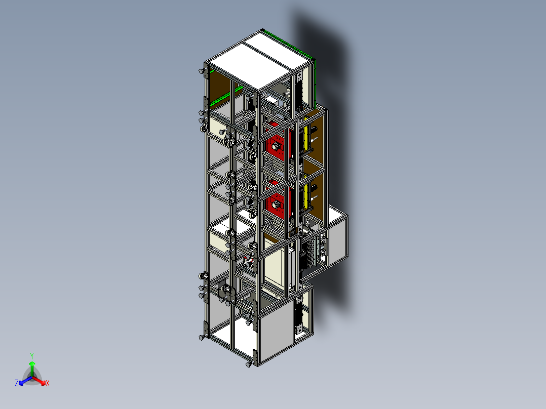手机充电器插头自动测试生产线正等轴测图