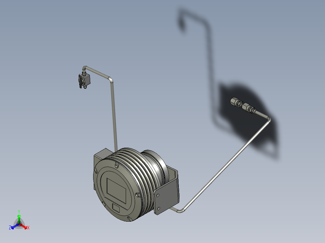 A3双氧水系统-折光仪装配体正等轴测图