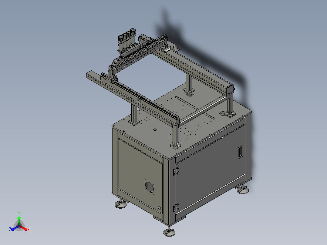 wuDXLF4901UV视觉检测机01OM正等轴测图