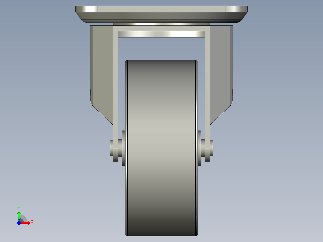 脚轮J-CPB11-D65-SA前视图
