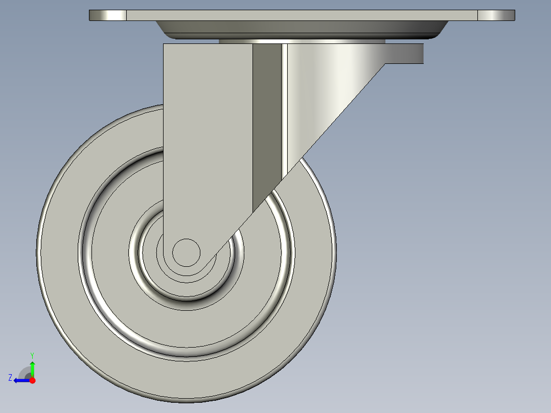 脚轮J-CPB11-D65-SA右视图