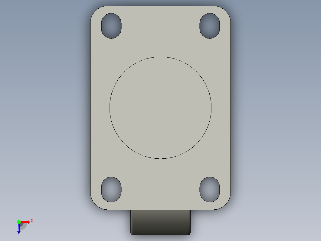 脚轮J-CPB11-D65-SA俯视图