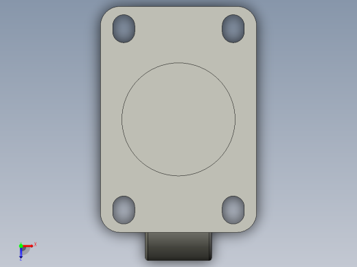 脚轮J-CPB11-D65-SA俯视缩略图