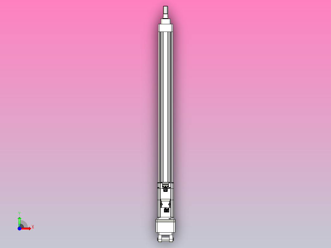 轻载电动缸TPA-ESR40-1210C-L550-MR-CB-W-P40-C3前视图