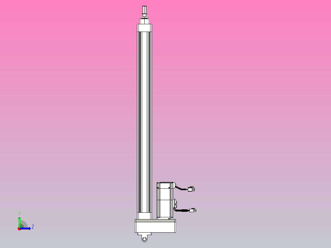 轻载电动缸TPA-ESR40-1210C-L550-MR-CB-W-P40-C3左视图