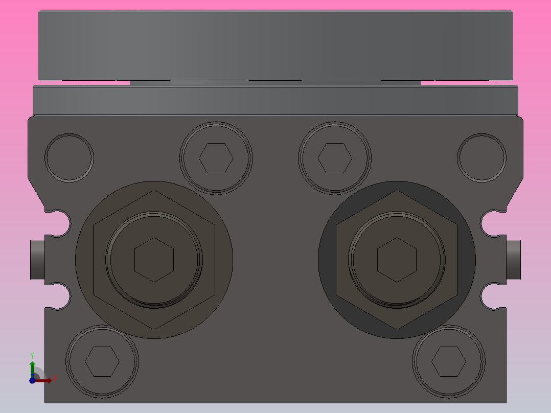 旋转气缸HMSQ系列[HMSQB100A]前视图