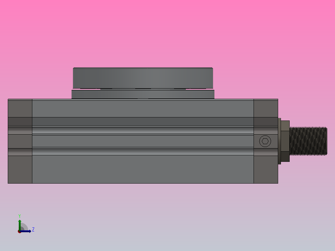 旋转气缸HMSQ系列[HMSQB100A]左视图