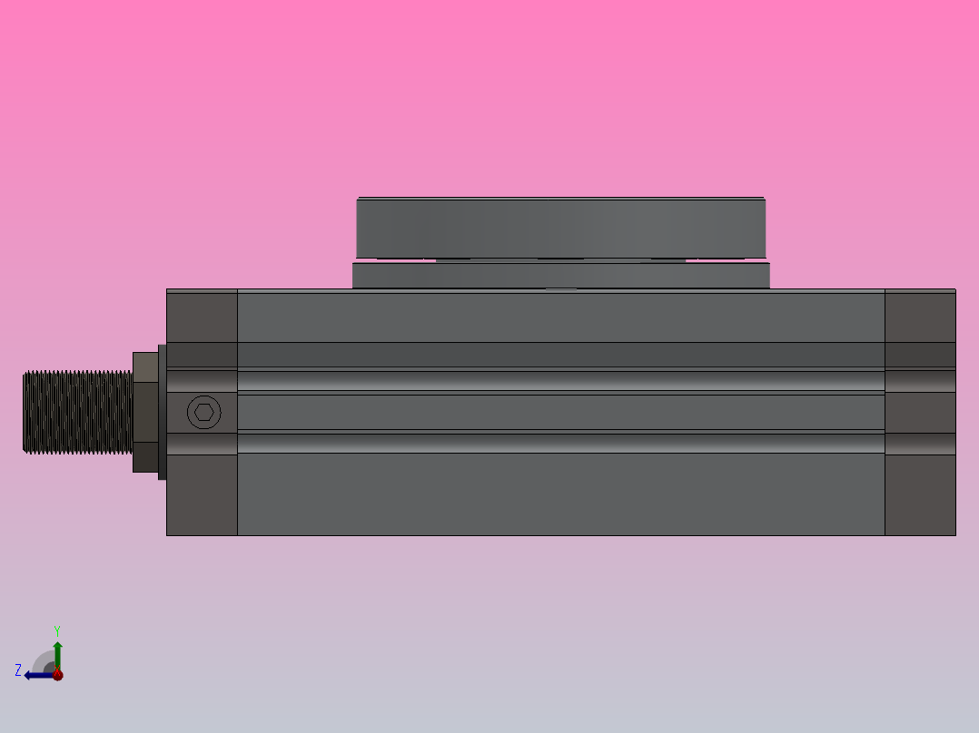 旋转气缸HMSQ系列[HMSQB100A]右视图