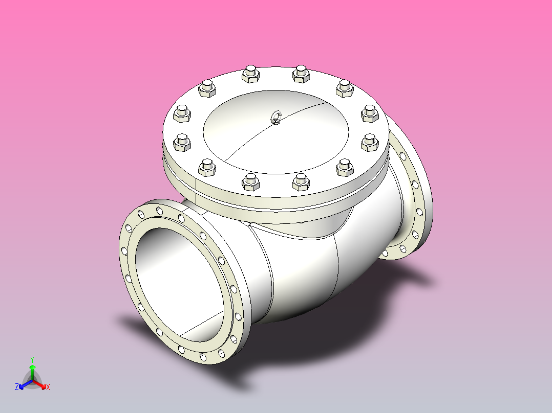 H44W-Class-150Lb API美标铸钢止回阀[450]主视图