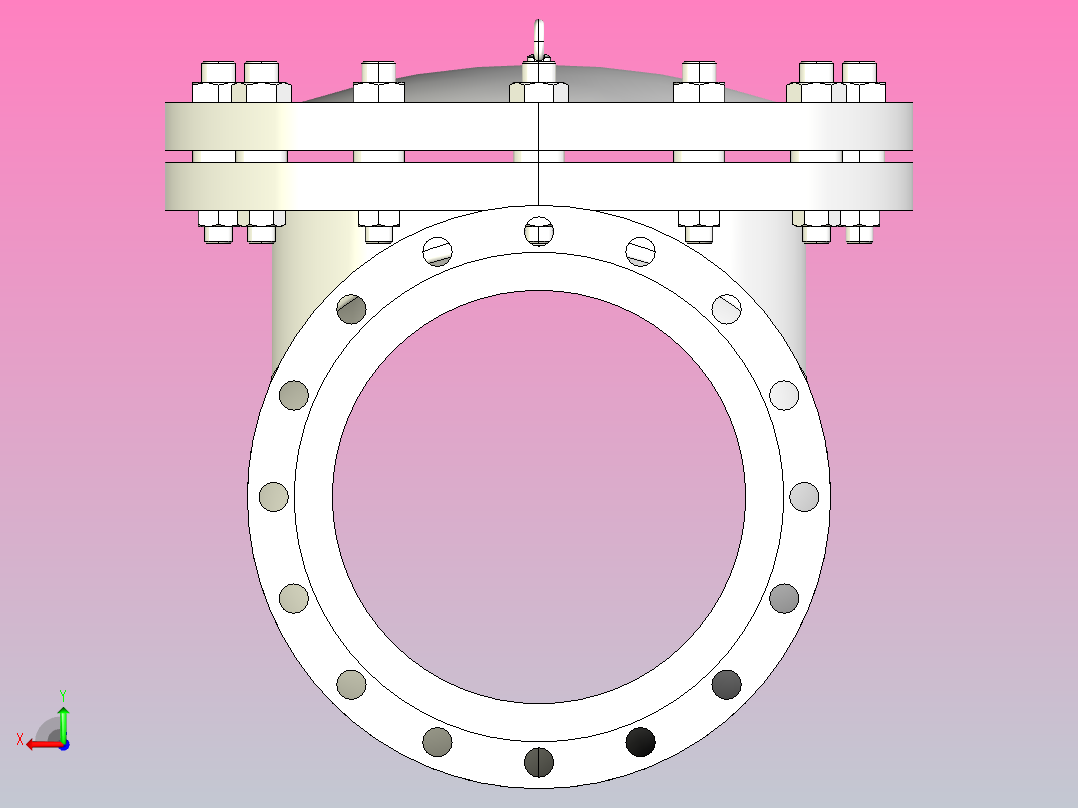 H44W-Class-150Lb API美标铸钢止回阀[450]后视图