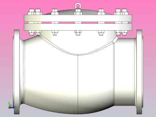 H44W-Class-150Lb API美标铸钢止回阀[450]左视缩略图