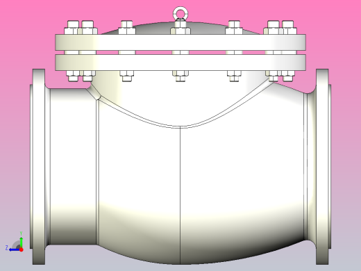 H44W-Class-150Lb API美标铸钢止回阀[450]右视缩略图