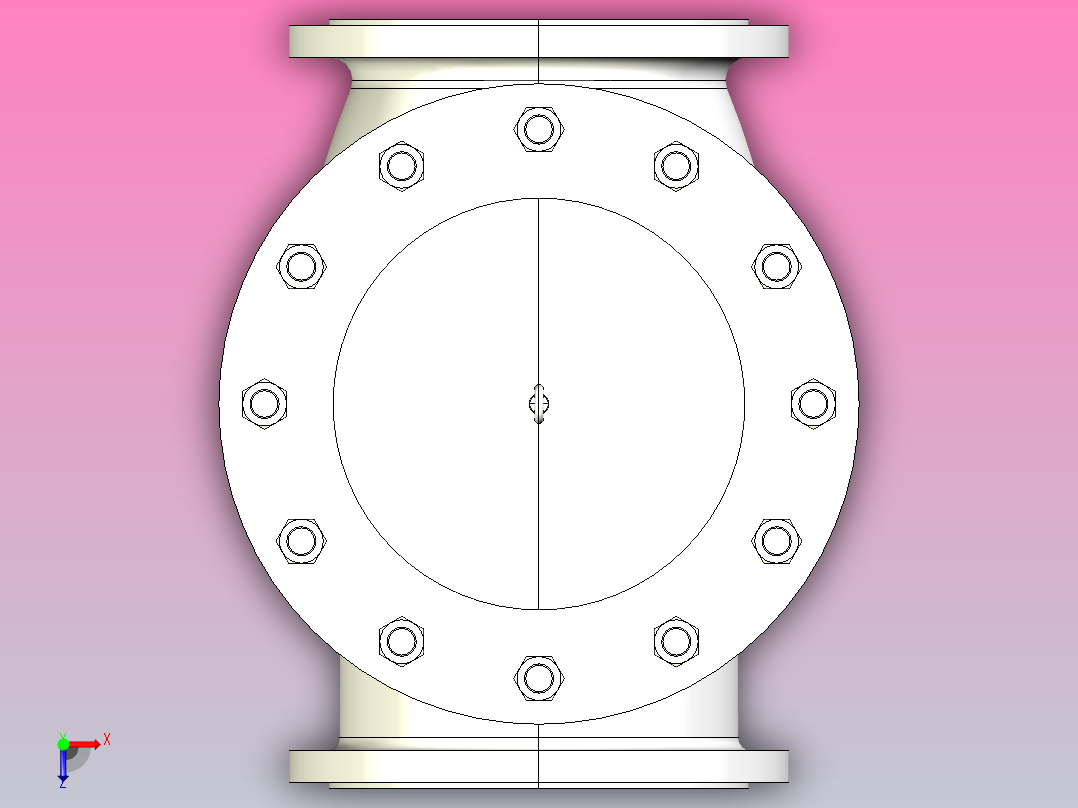 H44W-Class-150Lb API美标铸钢止回阀[450]俯视图