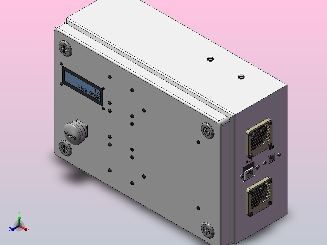 CNC控制盒模型主视图