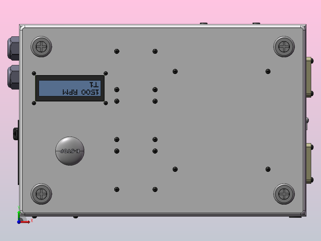 CNC控制盒模型前视图