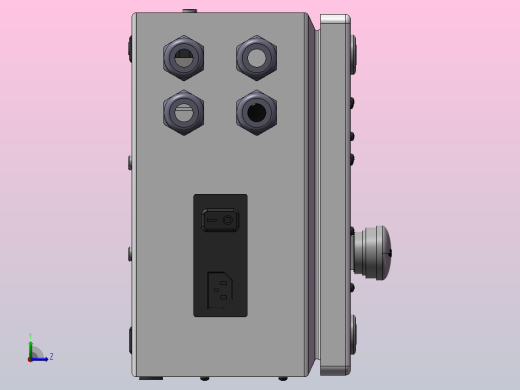 CNC控制盒模型左视缩略图