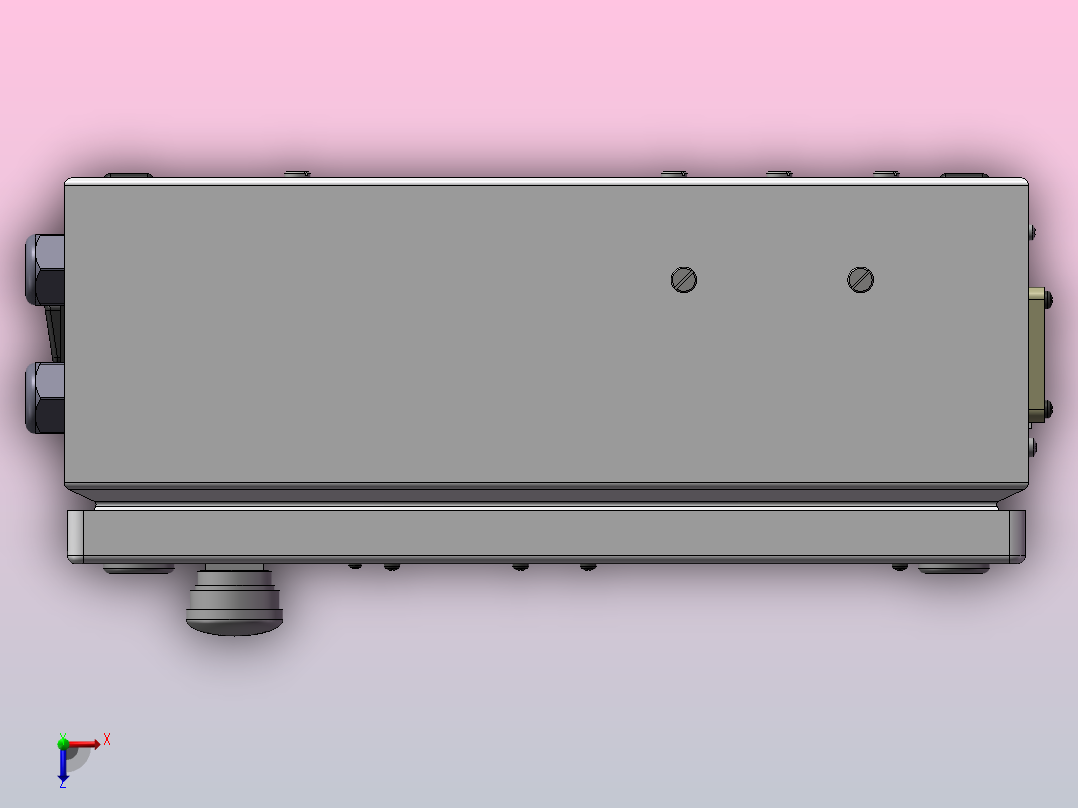 CNC控制盒模型俯视图