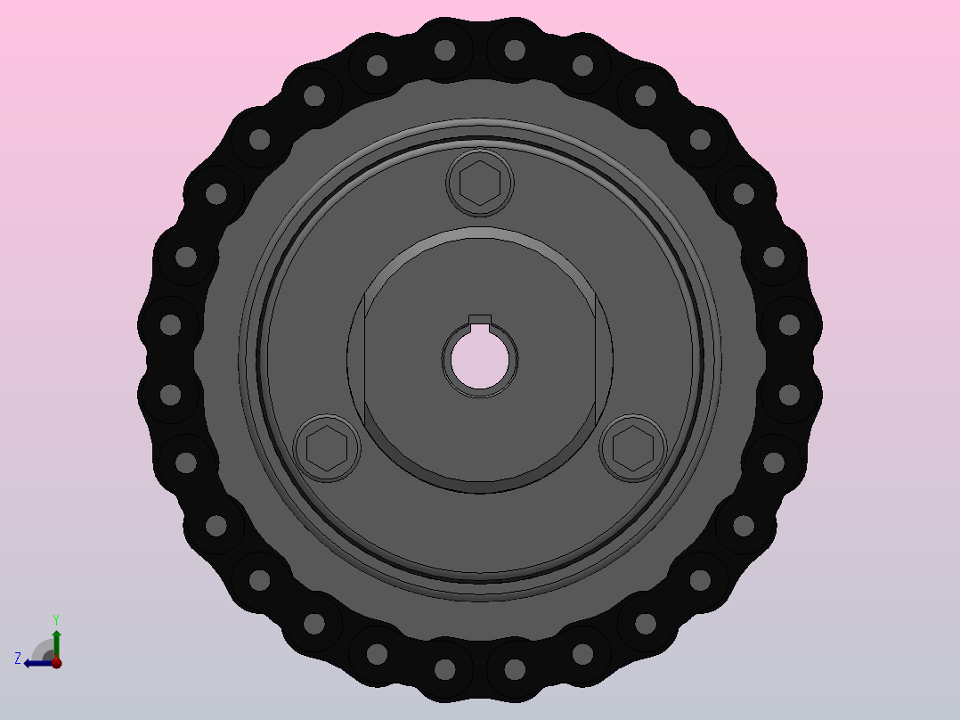 CTL链轮摩擦式安全联轴器CTL350-2C-16-20右视图