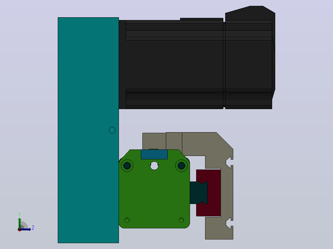 平行安装同步带直线滑台模组DC64-TB-EG-P（100-6000mm）左视图