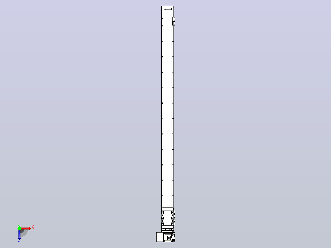 机器人皮带驱动直线轴TPA-GCB-80-P60-L1250-LU-M20-N3俯视图