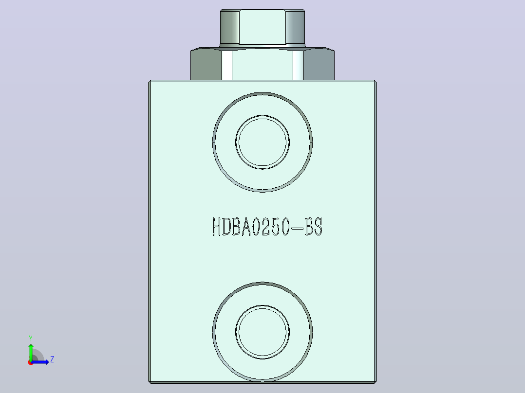 HDBA方型直线夹紧器HDBA0250-BS左视图