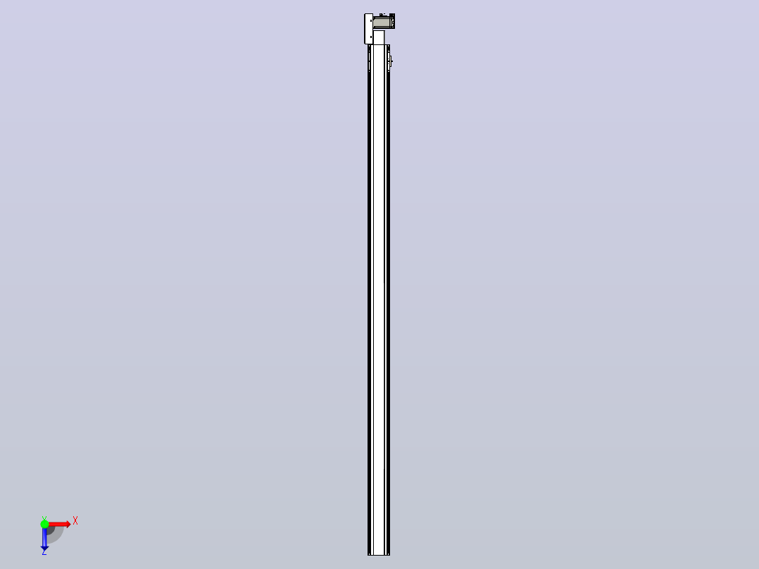 皮带直线轴半封闭可选导轨TPA-HNB-105D-90-L2300-MR-C-P20-N3俯视图