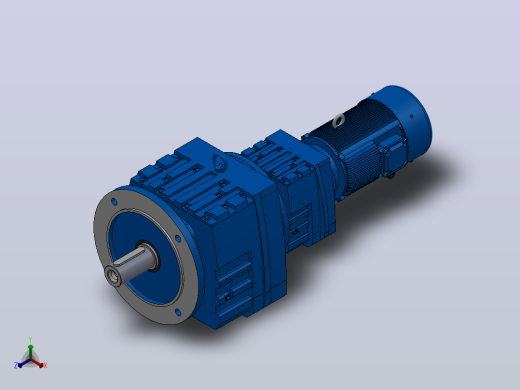 RF77R37法兰轴伸式组合型斜齿轮减速机RF77R37-Y0.18-4P-63-M1-0°-Φ250主视缩略图