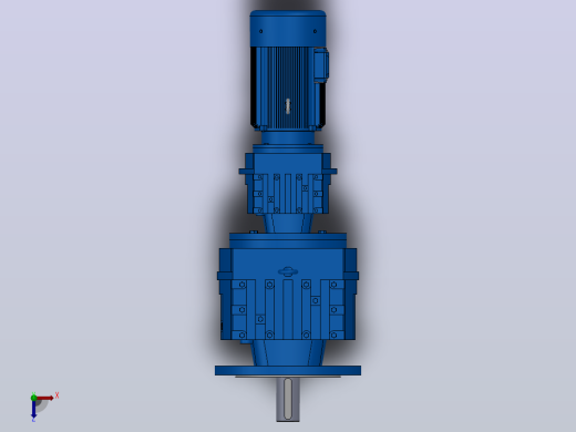 RF77R37法兰轴伸式组合型斜齿轮减速机RF77R37-Y0.18-4P-63-M1-0°-Φ250俯视缩略图