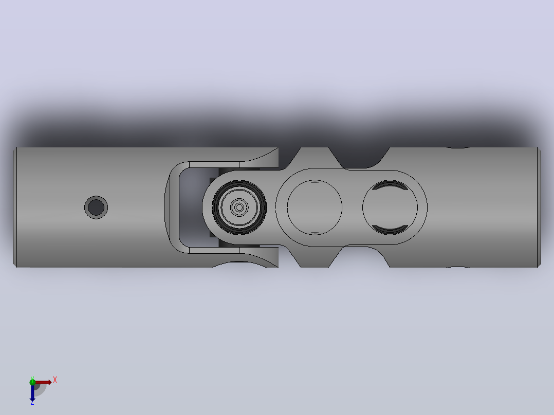 万向联轴器WX1-CN-Φ6／ΦWX,WXD型小型十字轴万向联轴器俯视图