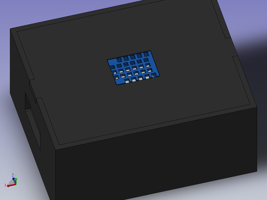 带有DHT11的ESP8266盒子主视图