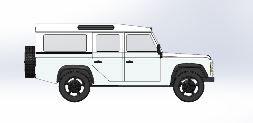 4x4路虎卫士越野车简易模型3D图纸 Solidworks设计缩略图