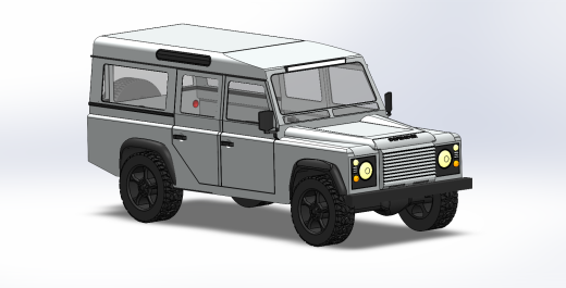 4x4路虎卫士越野车简易模型3D图纸 Solidworks设计缩略图