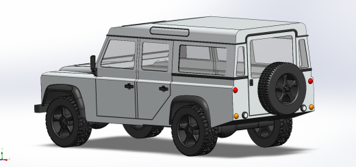 4x4路虎卫士越野车简易模型3D图纸 Solidworks设计缩略图