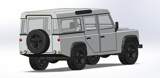 4x4路虎卫士越野车简易模型3D图纸 Solidworks设计缩略图