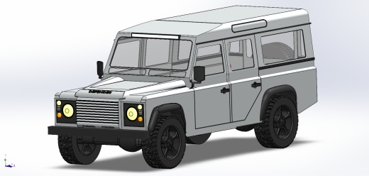 4x4路虎卫士越野车简易模型3D图纸 Solidworks设计缩略图