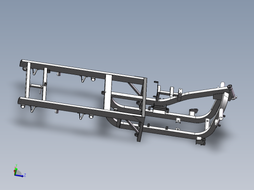 大鑫款三轮车车架总成3D模型