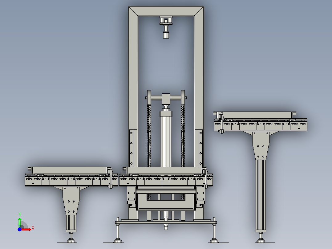 提升机构3D模型前视图