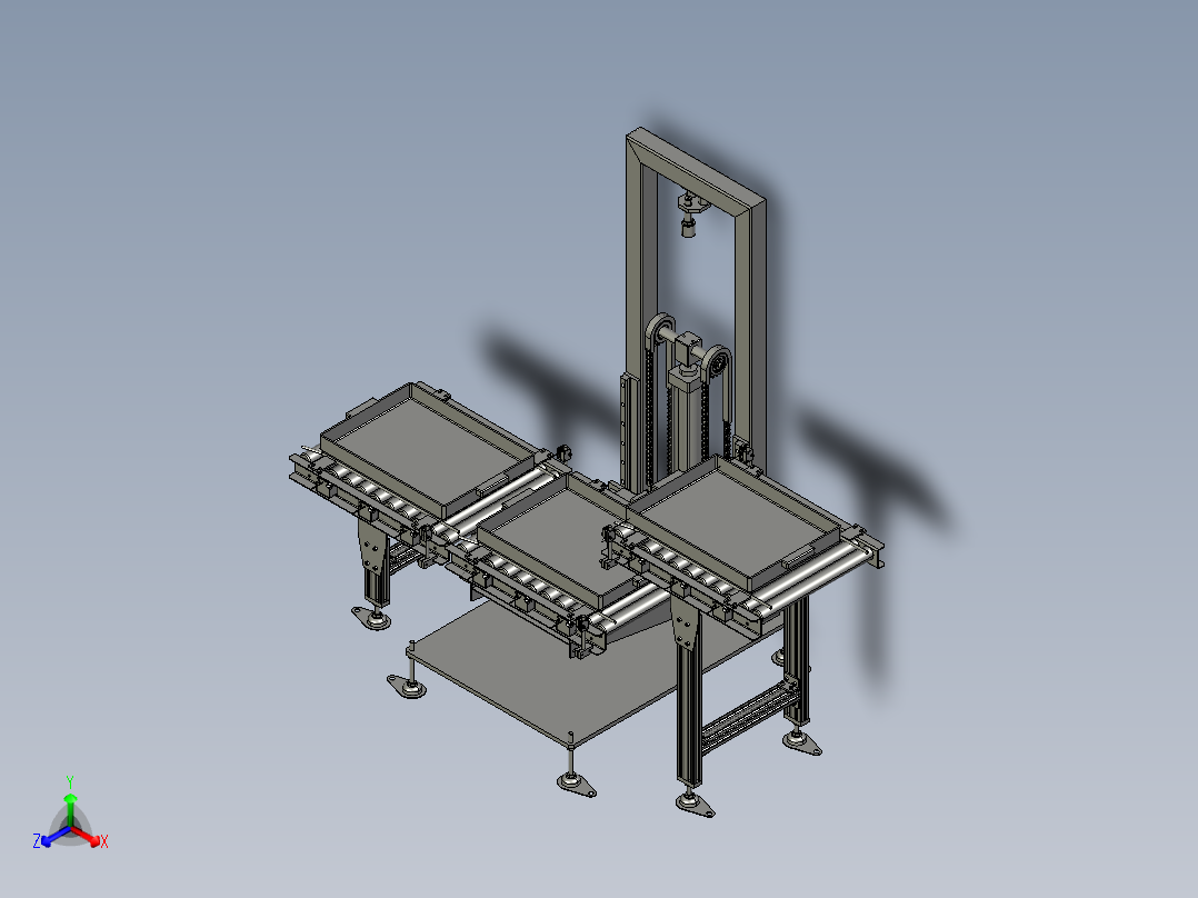 提升机构3D模型正等轴测图