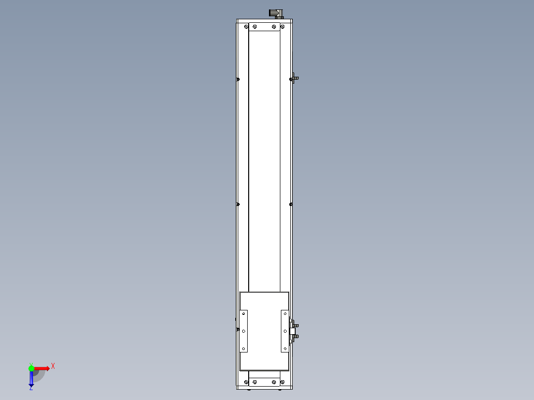 Toyo东佑达直线模组-ECH14-600-BM-200W+煞車俯视图