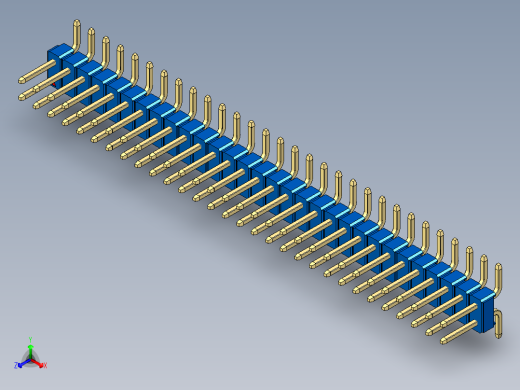 彩色公排针 100mil 2.54mm 系列-DS1022_blue_60p_100mil_TypeSMT_rev1.0