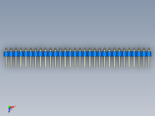 彩色公排针 100mil 2.54mm 系列-DS1022_blue_60p_100mil_TypeSMT_rev1.0俯视缩略图