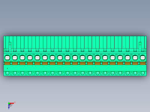DEGSON 2EDG 系列 5.0mm 可插拔接线端子组-2EDGKDA-5.0-19P-14-00AH俯视缩略图