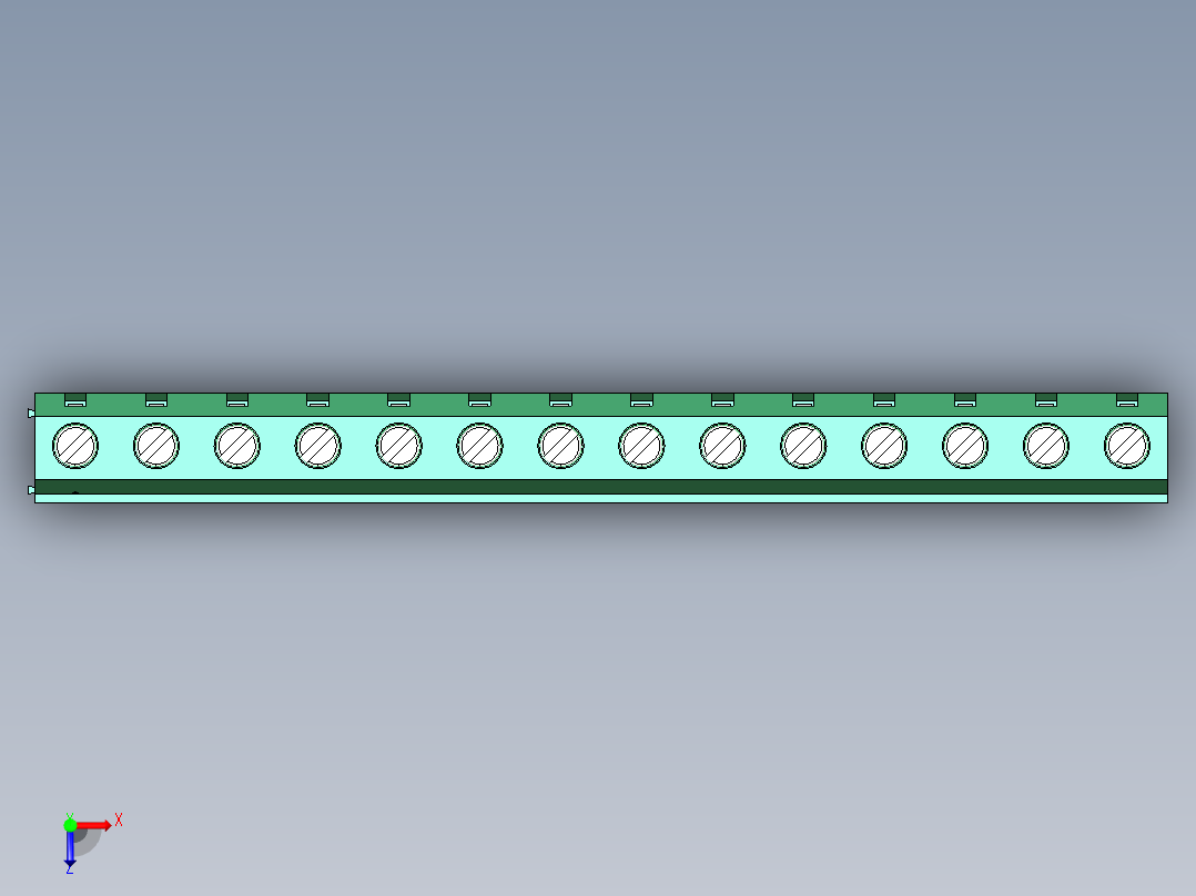 DEGSON DG128 系列 5.07.5mm 接线端子-DG128-7.5-14P-14-00AH俯视图